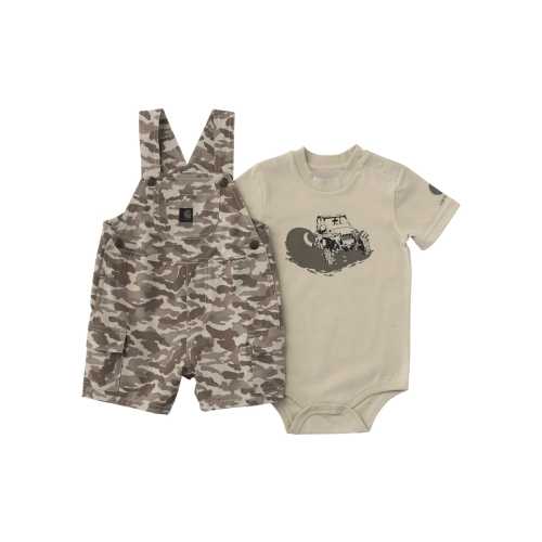 Carhartt Off-Road Graphic Short-Sleeve Bodysuit and Camo Shortalls 2-Piece Set for Babies | Bass Pro Shops