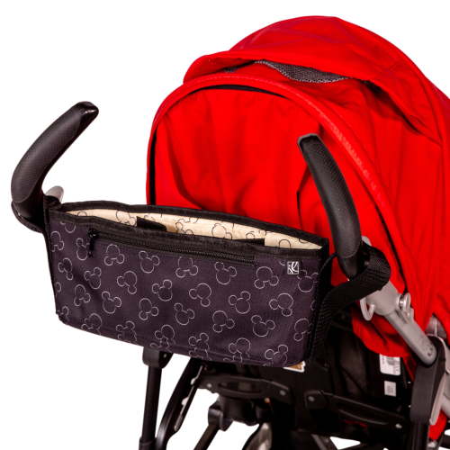 Disney Baby by J.L. Childress Cargo N' Drinks Parent Tray, Universal Stroller Organizer. Black. Adult Use.
