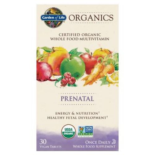 Garden of Life Organic Vegan Prenatal Daily Multivitamin Tablets - 30ct