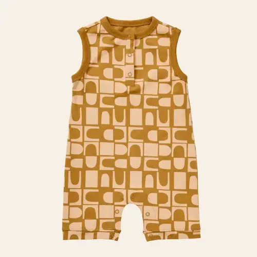 Printed Henley Romper – Young Days - 12-18 months