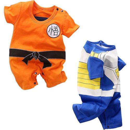 Baby Boys' 2 Pack Short Sleeve Romper Toddler Cartoon Onesie Outfits