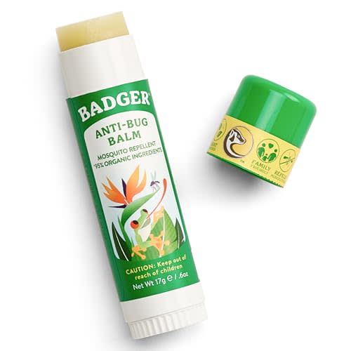 Badger Bug Repellent Travel Stick, Organic, DEET-Free, Family-Friendly | Mosquito Repellent & Insect Protection, Certified Organic Essential Oil Balm, Travel bug repellent, Organic bug balm