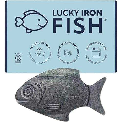 The Original Lucky Iron Fish ®. An Iron Supplement Alternative to Reduce Deficiency. NO SIDE EFFECTS. Use once daily - 5 year supply included.