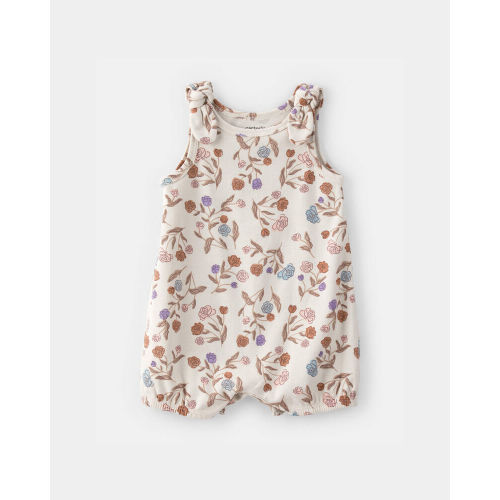 Baby Girl Floral Sleeveless Romper - White | Carter’s Oshkosh Canada