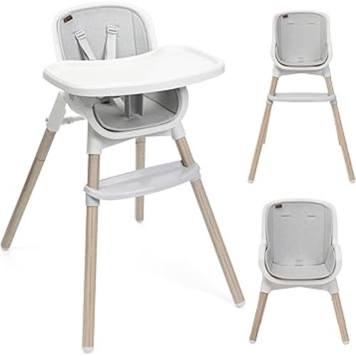 Chicco Zest Children's High Chair for Babies from 6 Months up to 27 kg, Lightweight High Chair with Adjustable Height and Removable Tray, Compact Storage, Modern Design