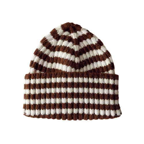 Rib Knit Hat, Saddle Stripe