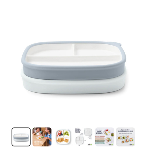 Clean Start Toddler Divided Plate | Premium Ceramic | Non Toxic – Ello
