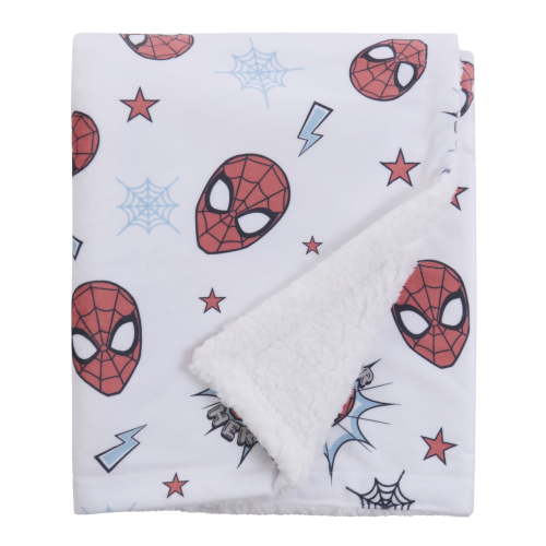 NoJo Marvel Spider-Man Super Hero Plush Sherpa Baby Blanket