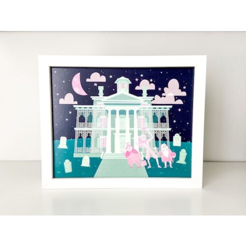 Haunted Mansion Art Print, Disney Hitchhiking Ghosts Illustration Print, Disneyland Fan Art Print, Disney's Haunted Mansion Illustration Art - Etsy