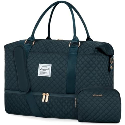 LOVEVOOK Travel Duffle Bag,Weekender Bags for Women with Shoe Compartment,Carry on Overnight Bag with Toiletry Bag,Gym Duffel Bag with Wet Pocket, Hospital Bags for Labor and Delivery