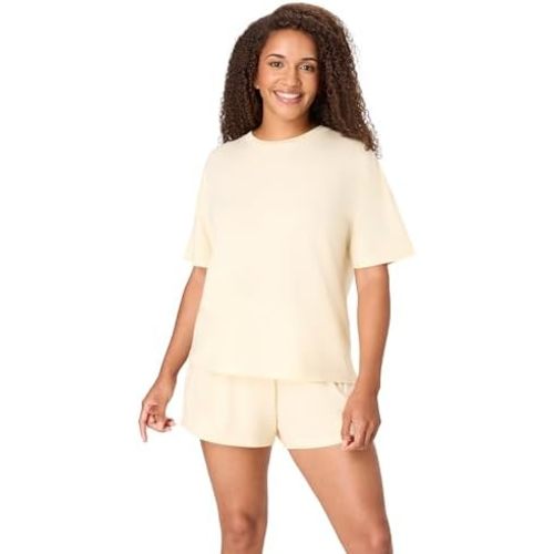 Hanes Women's Pajamas Set, Comfywear Pajamas for Women Set, Originals SupertSoft Loungewear, T-Shirt & Sleep Shorts