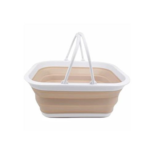 SAMMART 15L (4 Gallon) Collapsible Basket with Handle