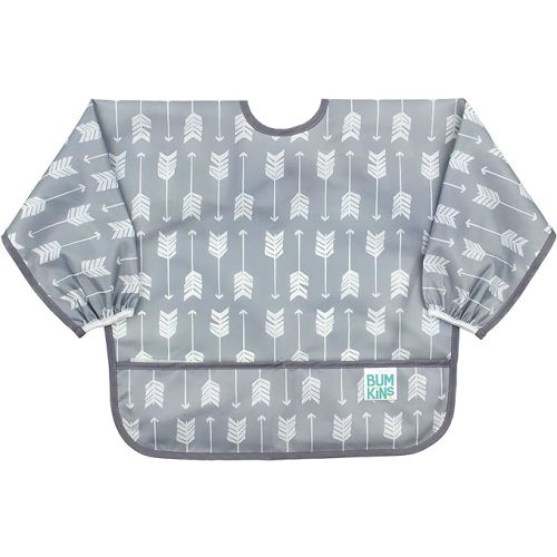 Bumkins Sleeved Bib for Girl or Boy, Baby and Toddler for 6-24 Mos