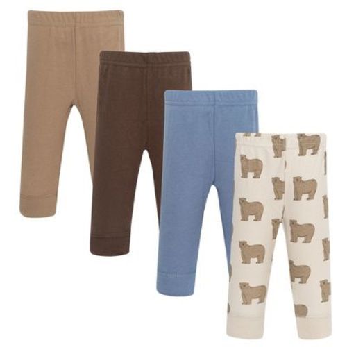 Hudson Baby Infant Boys Cotton Pants and Leggings 4-Pack, Adventure Bear, Newborn