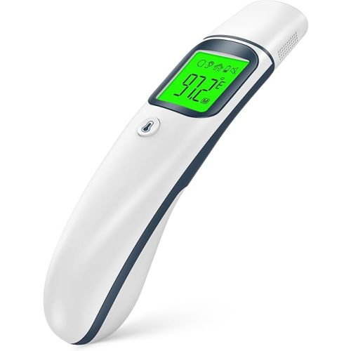 No-Touch Thermometer for Adults and Kids,Infrared Digital Thermometer for Kids,Touchless Baby Thermometer,Accurate Reading with Large Display,Fever Alarm,Mute Mode,Memory Recall,Non Contact