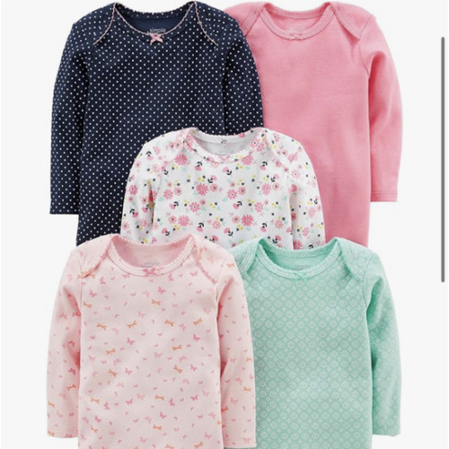Simple Joys by Carter's baby-girls 5-pack Long-sleeve Bodysuit