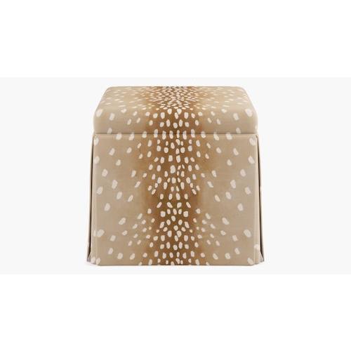 Skirted Storage Ottoman | Fawn