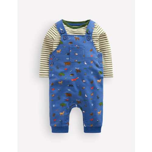 Jersey Overalls Set - Blue Woodland | Boden USA