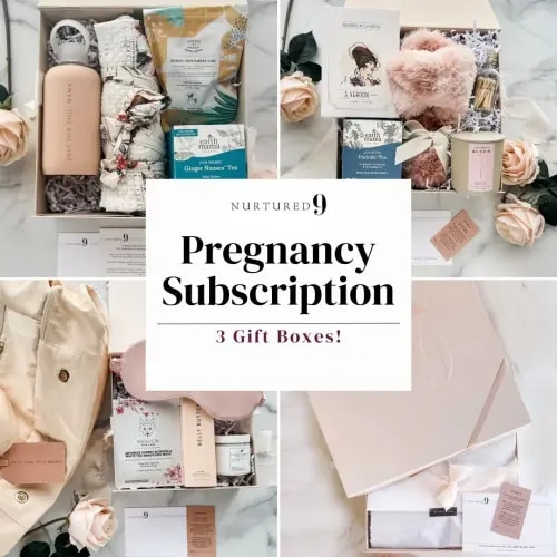 Pregnancy Subscription Box — 3 Luxury Gift Boxes — NURTURED 9