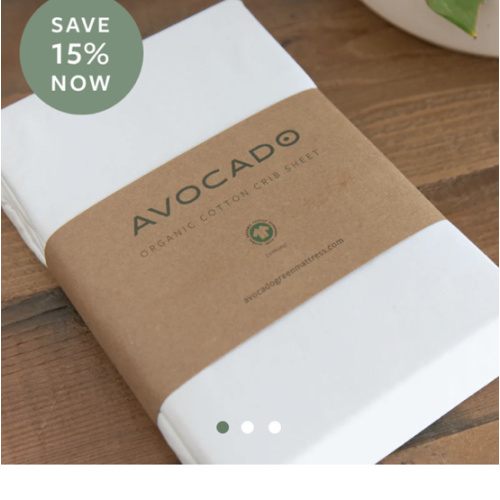 Organic Cotton Crib Sheets | Gentle & Safe | Avocado Green Mattress