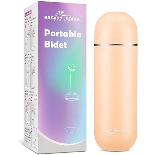 Easy@Home Portable Travel Bidet: Peri Bottle for Postpartum Care - Handheld Sprayer Kit with 380mL (12.8 oz) Capacity Bottle - Personal Hygiene Water Spray for Women & Men | BPA-Free | EPB-01 Brown