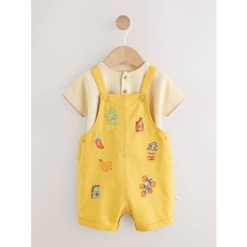 Yellow Fruit/Veg Print Baby Set (Up to 3mo)