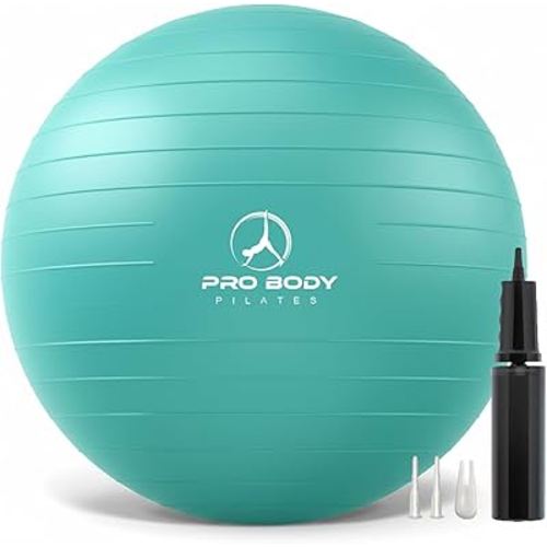 ProBody Pilates Yoga Ball - Exercise Balls, Various Sizes, for Stability, Pregnancy, Workout & Physical Therapy
