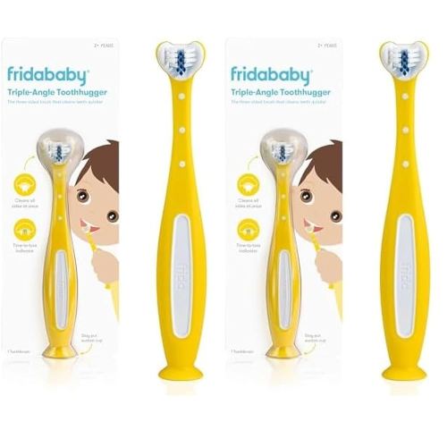 Frida Baby Triple-Angle Toothhugger Training Toothbrush for Toddler Oral Care (Pack of 2)