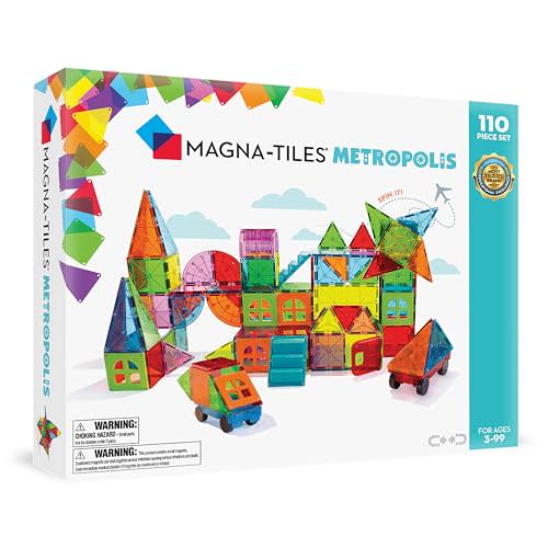 MAGNA-TILES Metropolis 110-Piece Magnetic Construction Set, The ORIGINAL Magnetic Building Brand