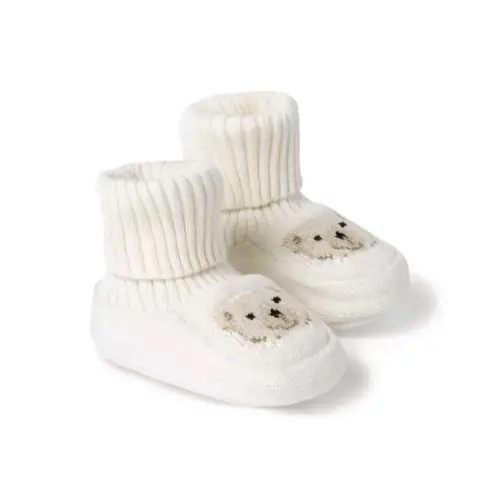 Baby Cream And Sugar Baby Bear Sweater Bootie by Janie and Jack