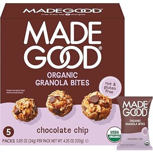 MadeGood Organic Chocolate Chip Granola Bites, 5ct x 0.85oz