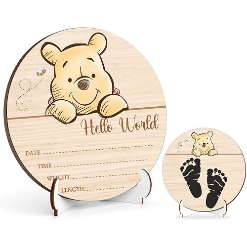 Winnie Baby Wooden Newborn Birth Sign