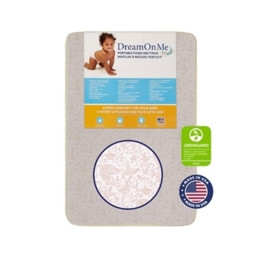 Dream On Me 3-inch Square Corner Playard Mattress - White