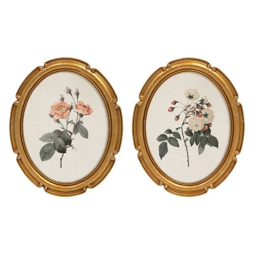 Belle Maison 2-pc. Floral Wall Art Under Glass Set