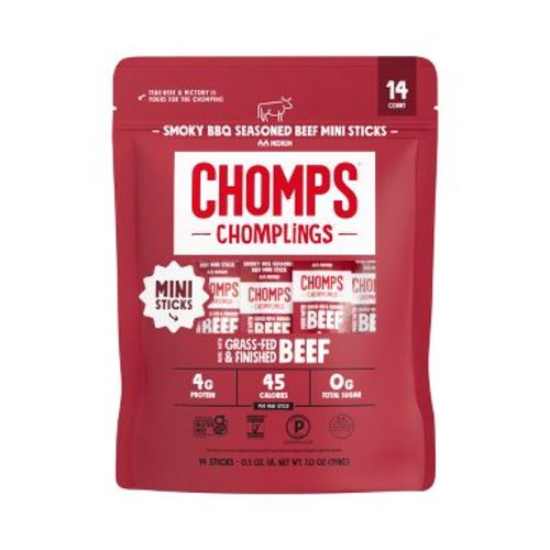 Chomps Chomplings Smoky BBQ Beef Mini Sticks - 7oz/14ct