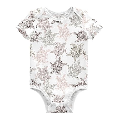 Ollabaky Unisex Baby Bodysuits Short-Sleeve Cotton Baby Clothes for Girls Boys 0-24 Months