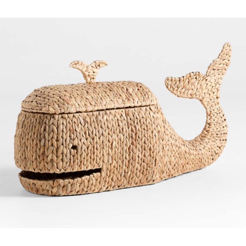 Whale Woven Floor Storage Basket