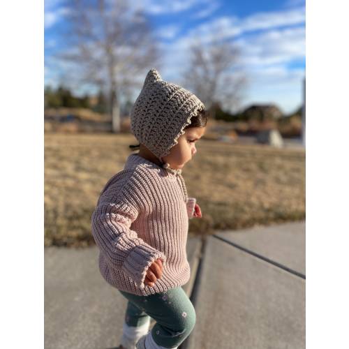 CUSTOM Jane Pixie Bonnet / Classic Baby Bonnet / Crochet Hat / Easter Bonnet / Spring Baby Hat