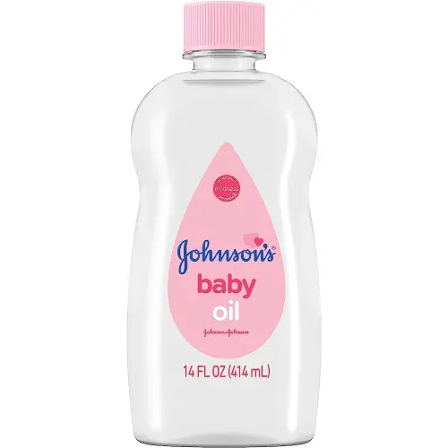 Johnson's Baby Oil, Pure Mineral Oil to help Prevent Moisture Loss for baby, Kids & Adults, Gentle & Soothing Baby Massage Oil for Dry Skin Relief, Original Scent, 14 fl. oz