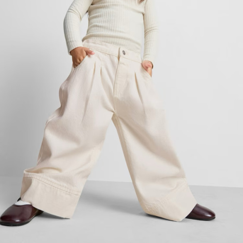 Girls Ivory 1-12yrs | The Edit Pure Cotton Wide-Leg Jeans | Primark