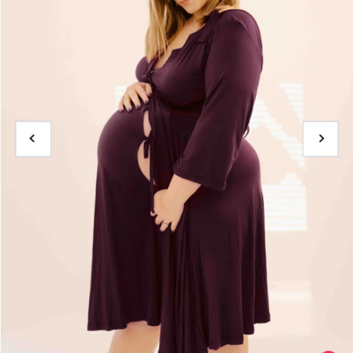 Lila Labor & Postpartum Gown in Plum