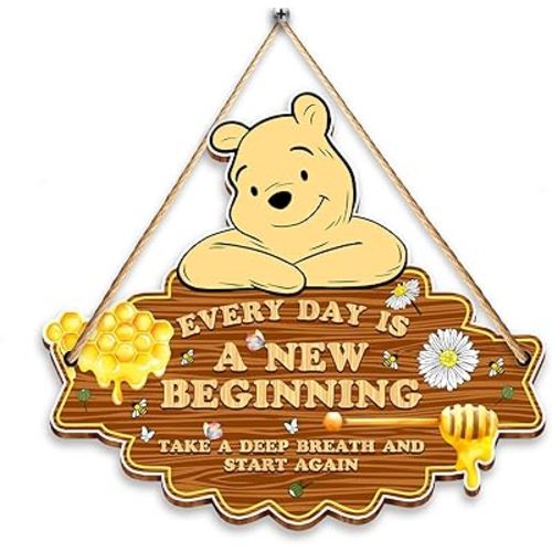 Vintage Winnie Room Decor, The Pooh Wall Decor, Wooden Baby Stuff Perfect for Baby Shower Room Decor, Winnie baby shower decoration