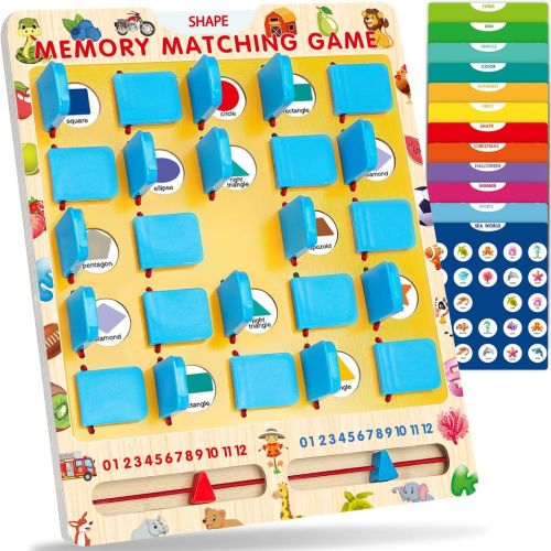 Walenty Matching Memory Game for Kids Ages 3-5 4-8, Travel Toys for Toddlers 3-5, Board Games for Kids 4-6 6-8, Car Airplane Travel Games Activities for Kids Ages 4-8, Toddler Kid Road Trip Essentials