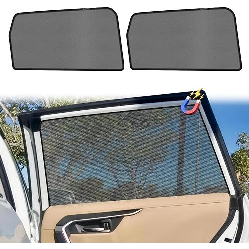 KUST Car Window Shades for 2017-2022 Honda CR-V CRV Accessories, Breathable Mesh Magnetic Window Covers, Rear Back Side Window Sun Shades UV Block Privacy Protection for Baby Camping Napping 2PCS