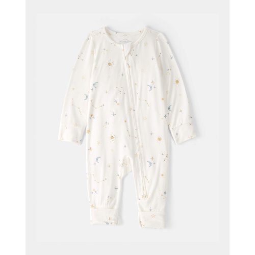 Baby Constellation 2-Way Zip PurelySoft Sleep & Play Pajama - Cream
