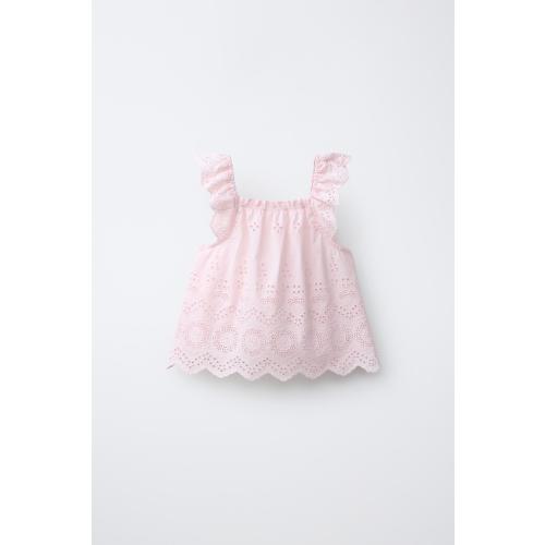 SCHIFFLY TOP - Pastel pink | ZARA United States