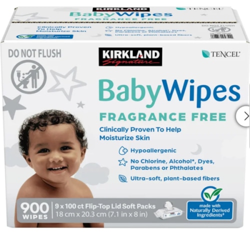 Kirkland Signature Baby Wipes Fragrance Free, 900-count | Costco