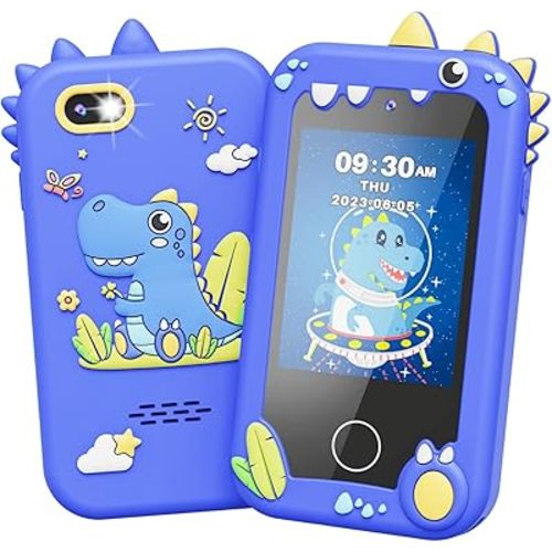 UCIDCI Kids Smart Phone Toys for Girls Toddler Phone Toys with Learning Games, Christmas, Birthday Gifts for 3 4 5 6 7 Year Old Boys Blue
