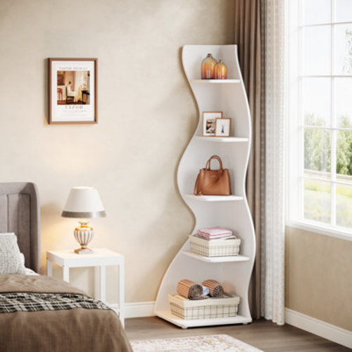 Millwood Pines Arhab Corner Bookcase & Reviews | Wayfair