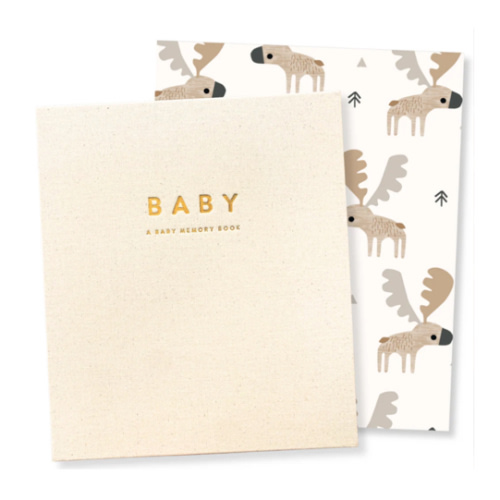'Charlie' Style Neutral Baby Memory Book | Peachly USA